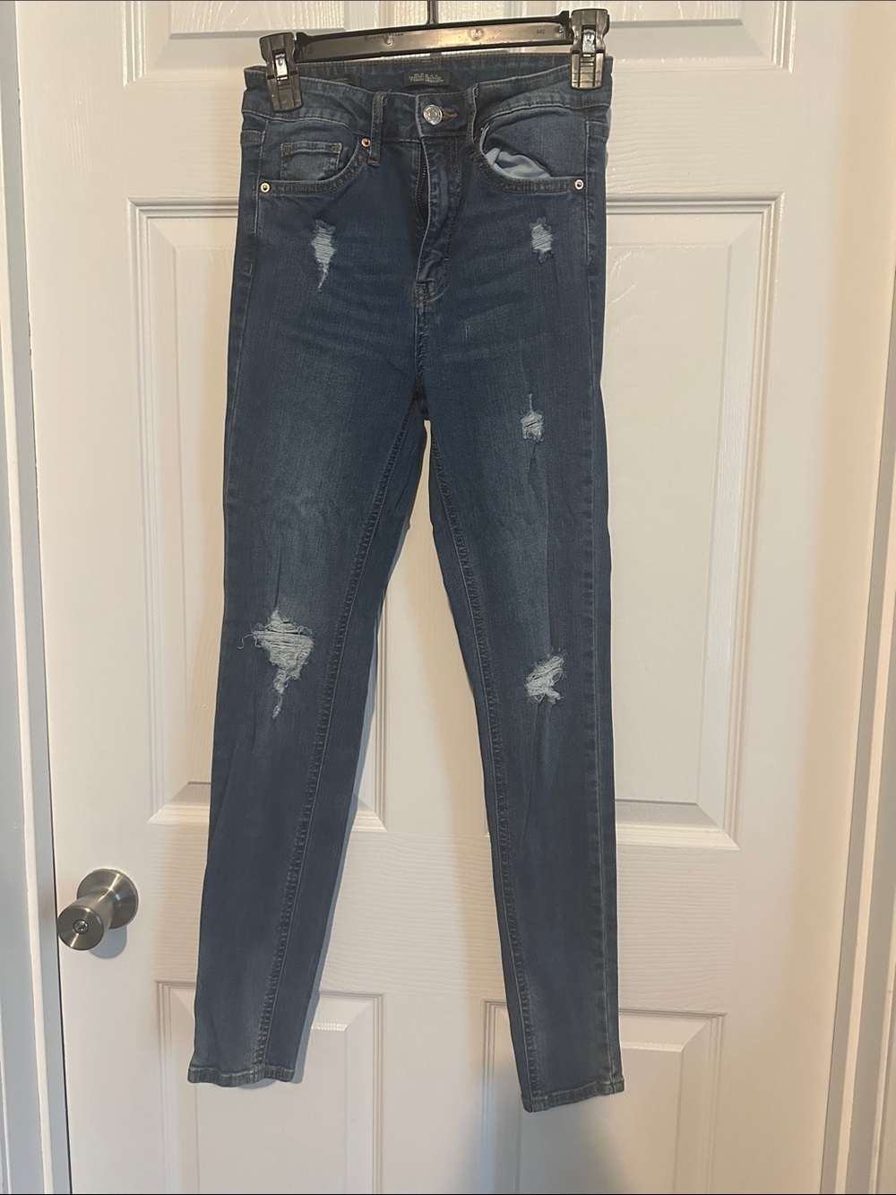 Wildfox Indigo Ripped Skinny Jeans